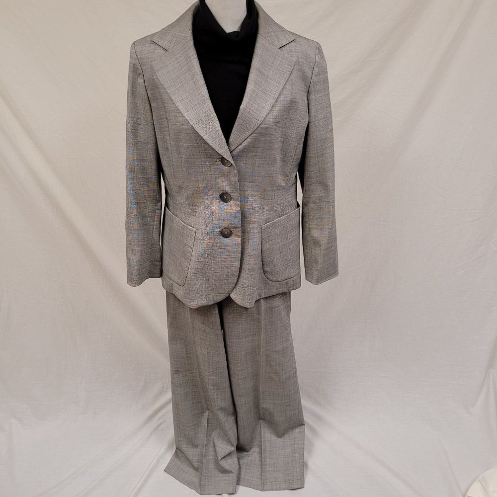 Vintage Dana Buchman Light Gray Pantsuit